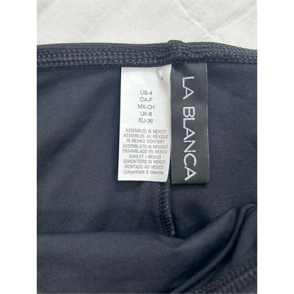 La Blanca NWT bikini bottom size 4 Aztec print side band black Msrp $55 - Picture 3 of 8